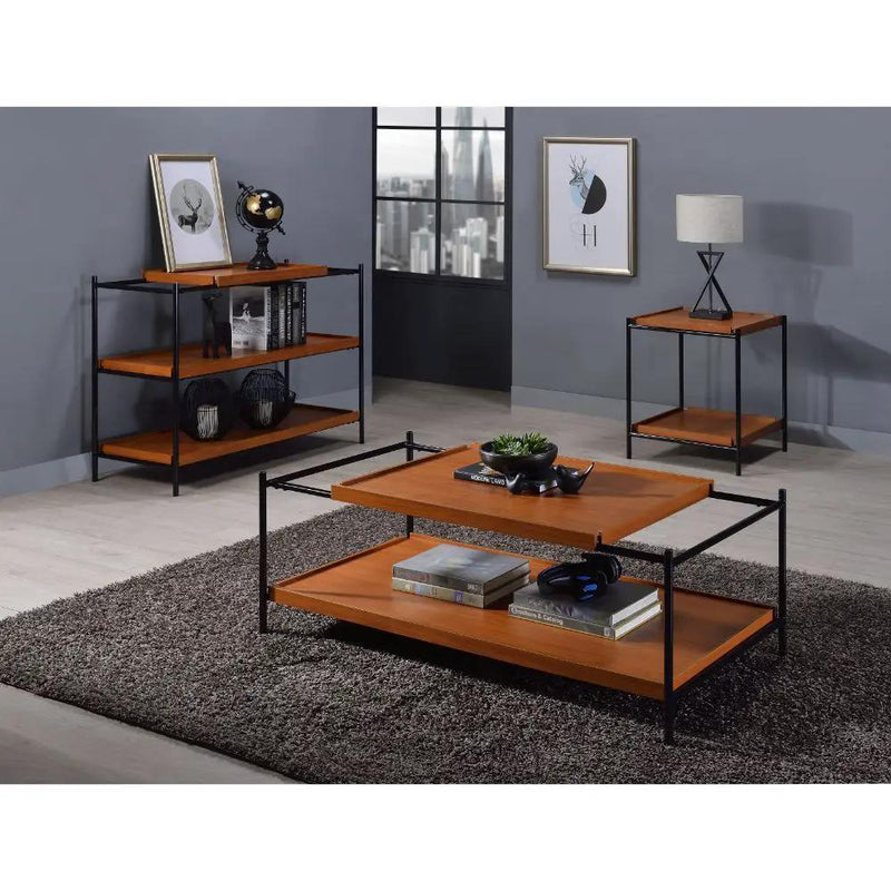 Oaken - Coffee Table - Honey Oak & Black by Unique Piece Furniture