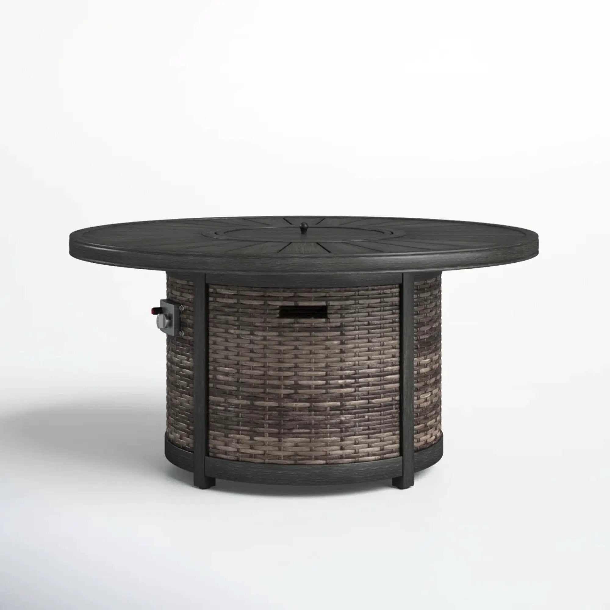 Cassara Resort - Propane Outdoor Fire Pit Table - Brown by HouseOfZazla