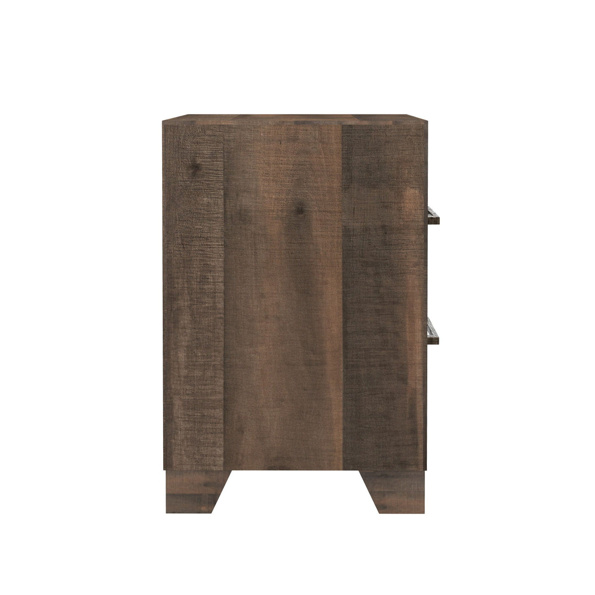 Brown 2 Drawer Nightstand with Functional Storage - Plinz, photo 2 of 6