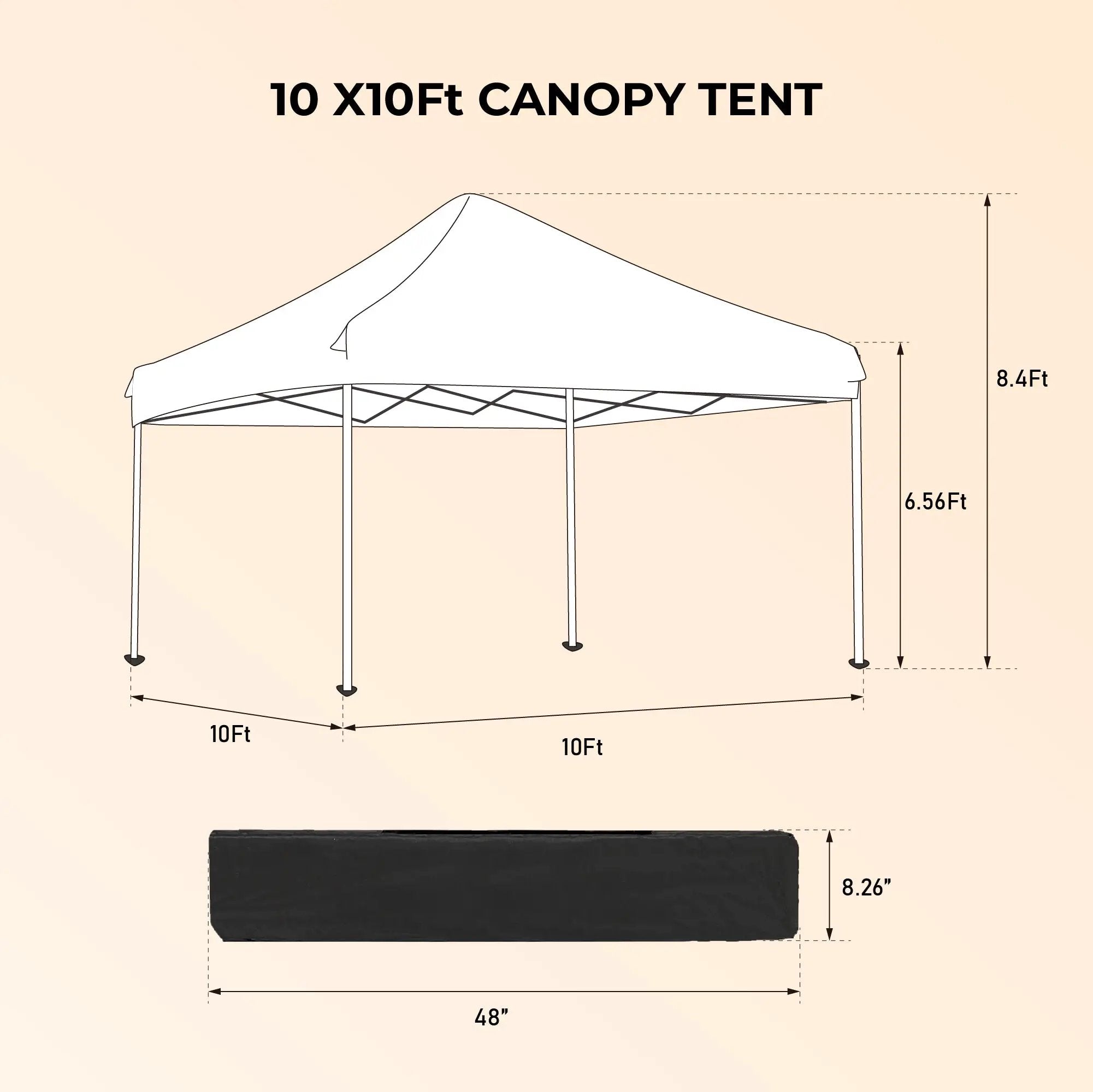 Outdoor 10x10 Ft Pop Up Gazebo Canopy Tent with Removable Sidewalls by HouseOfZazla