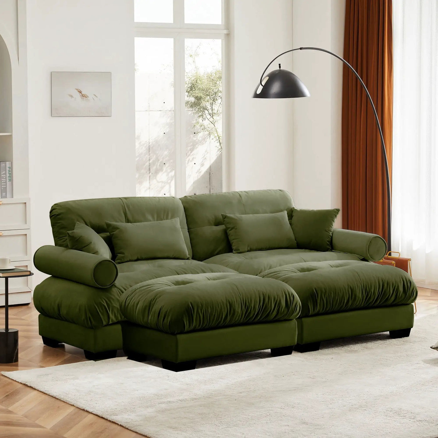 Super Comfort Oversized Modular Sectional Sofa With Movable Ottoman by HouseOfZazla