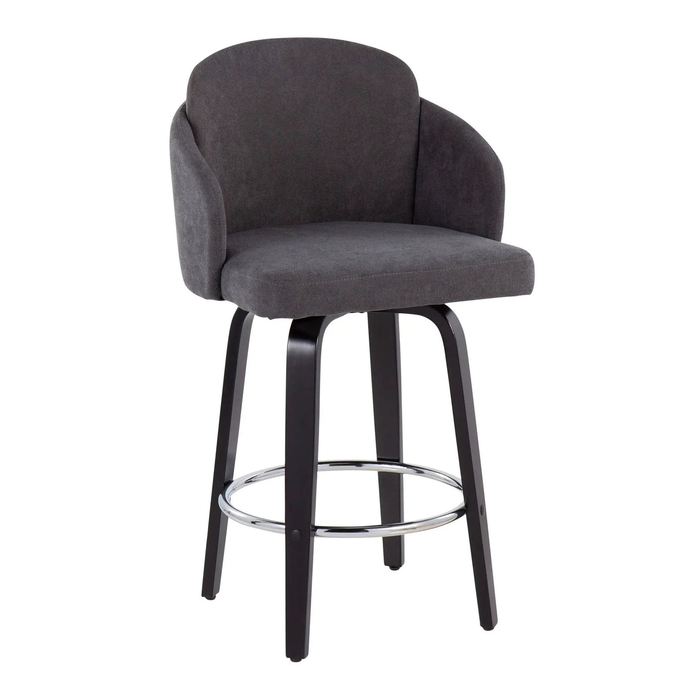 Dahlia - Contemporary Counter Stool Round Footrest (Set of 2) by HouseOfZazla