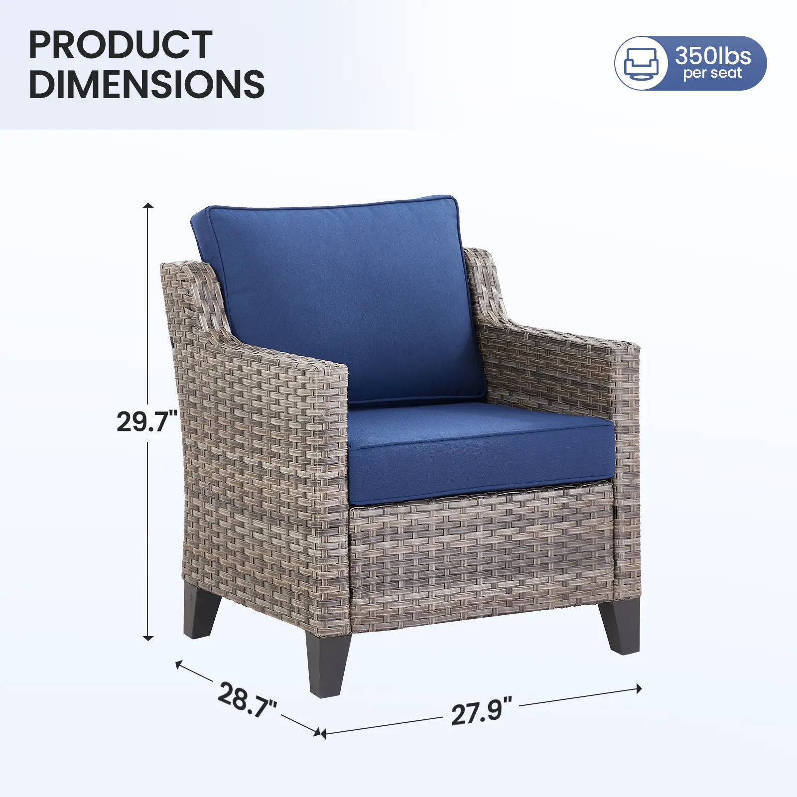 Outdoor Patio Arm Chairs Set of 2 by HouseOfZazla