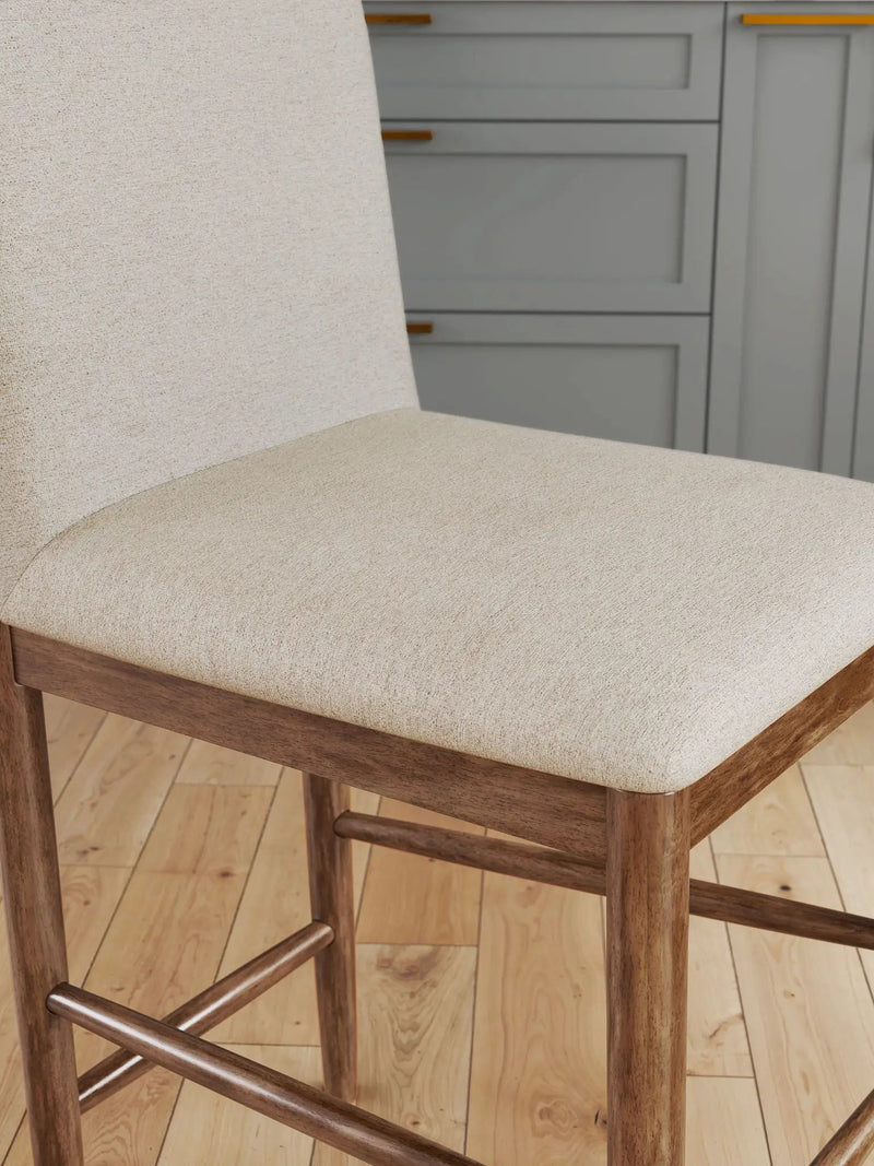 Isanti - Upholstered Barstool (Set of 2) - Light Brown by Unique Piece Furniture