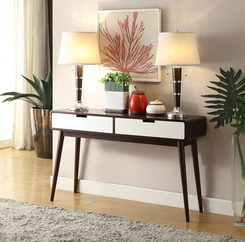 Christa - Sofa Table - White / Espresso by Unique Piece Furniture