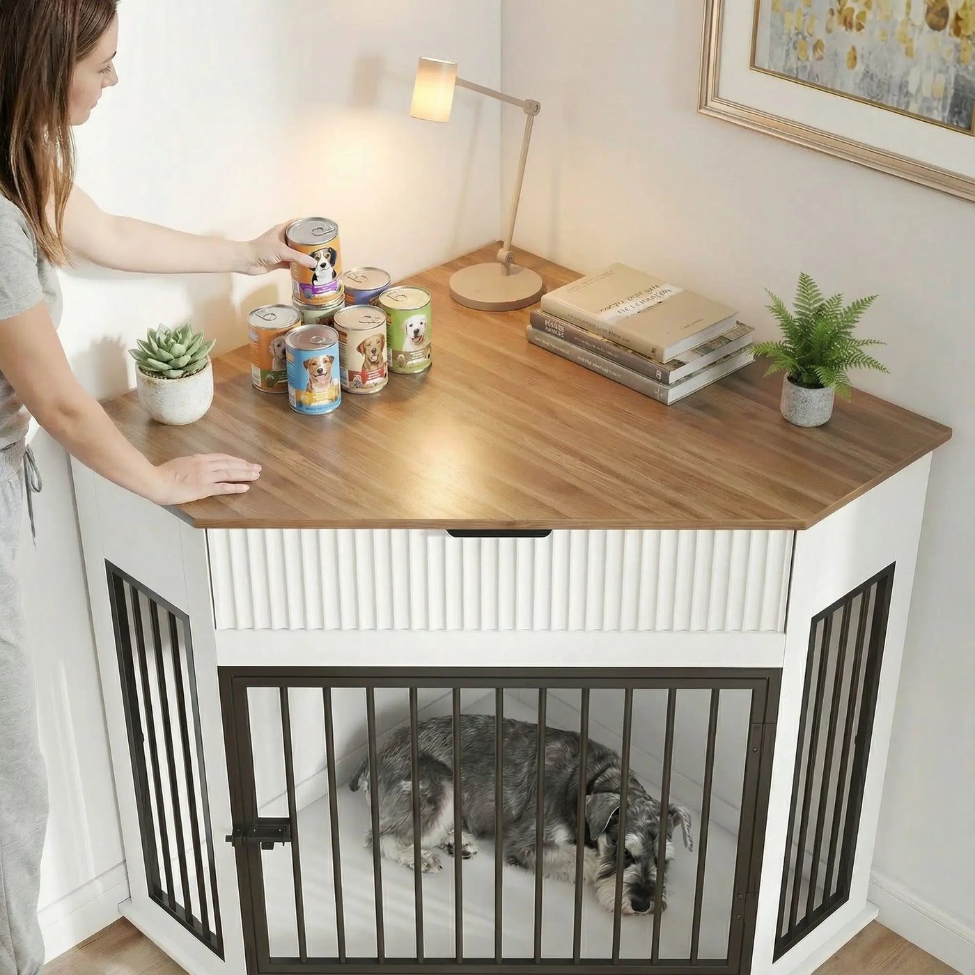 Corner Dog Crate by HouseOfZazla