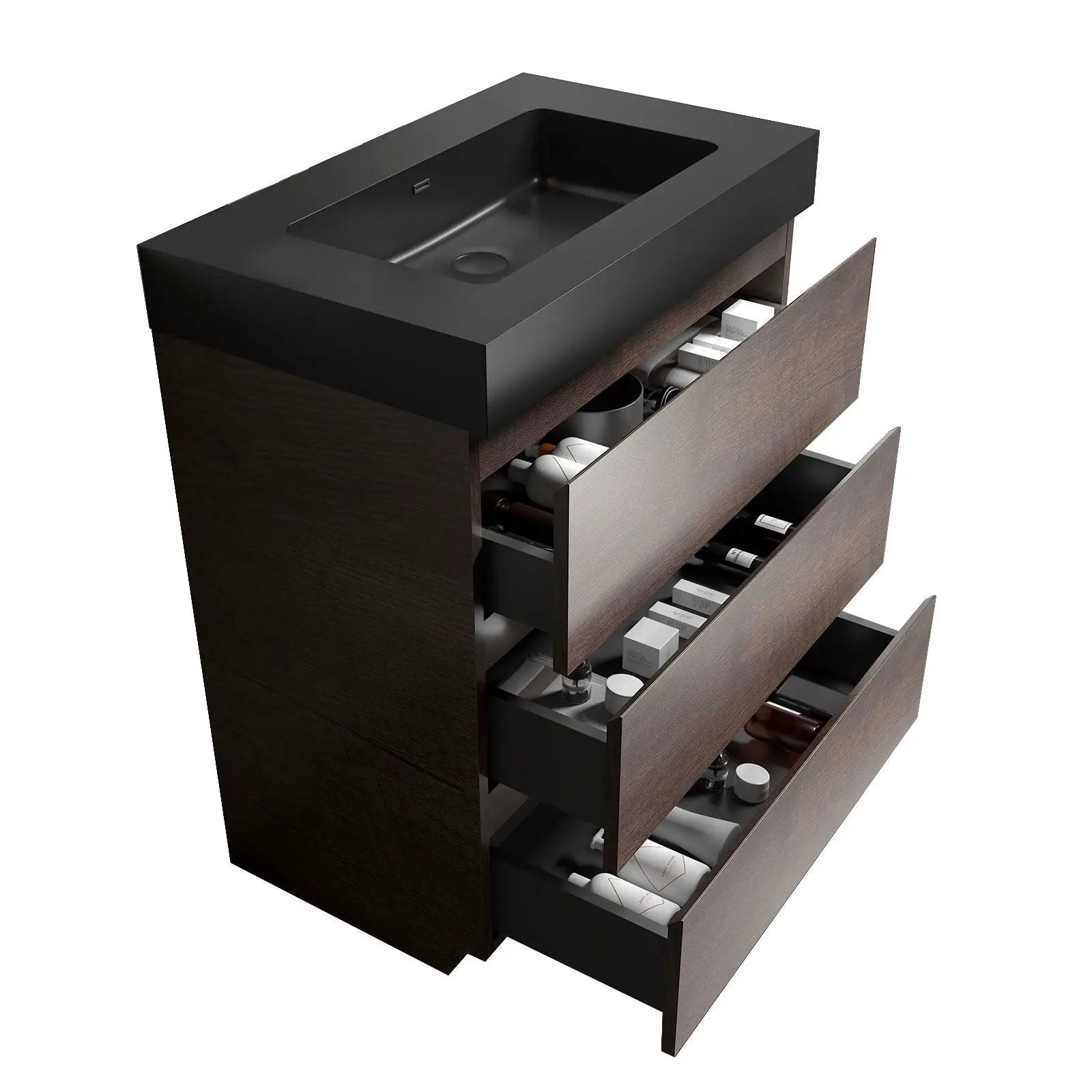 Alice - Bathroom Vanity With Large Storage Freestanding Bathroom Vanity, Sink For Modern Bathroom, One-Piece Sink Basin Without Drain And Faucet by Unique Piece Furniture