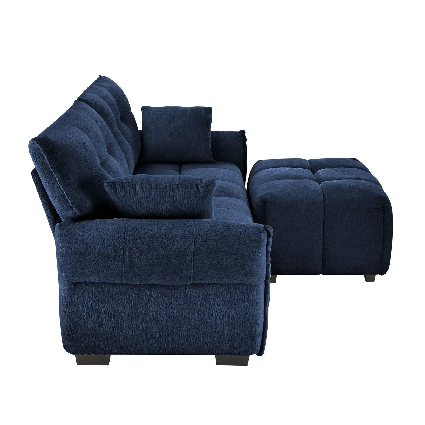Sofa Set With Ottoman And Pillows, Textured, High Resilience Cushions by Unique Piece Furniture