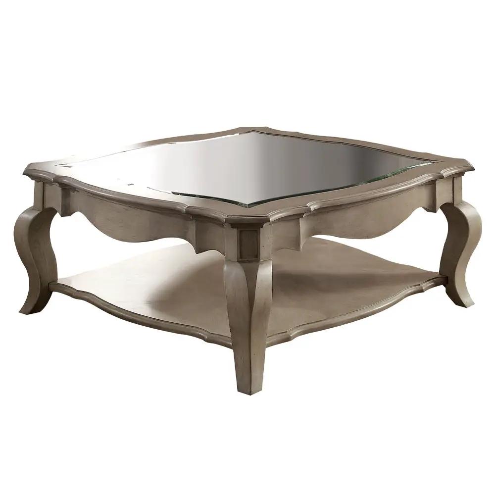 Chelmsford - Coffee Table - Clear Glass & Antique Taupe by Unique Piece Furniture