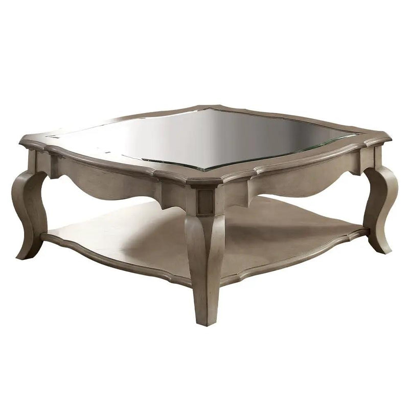 Chelmsford - Coffee Table - Clear Glass & Antique Taupe by Unique Piece Furniture