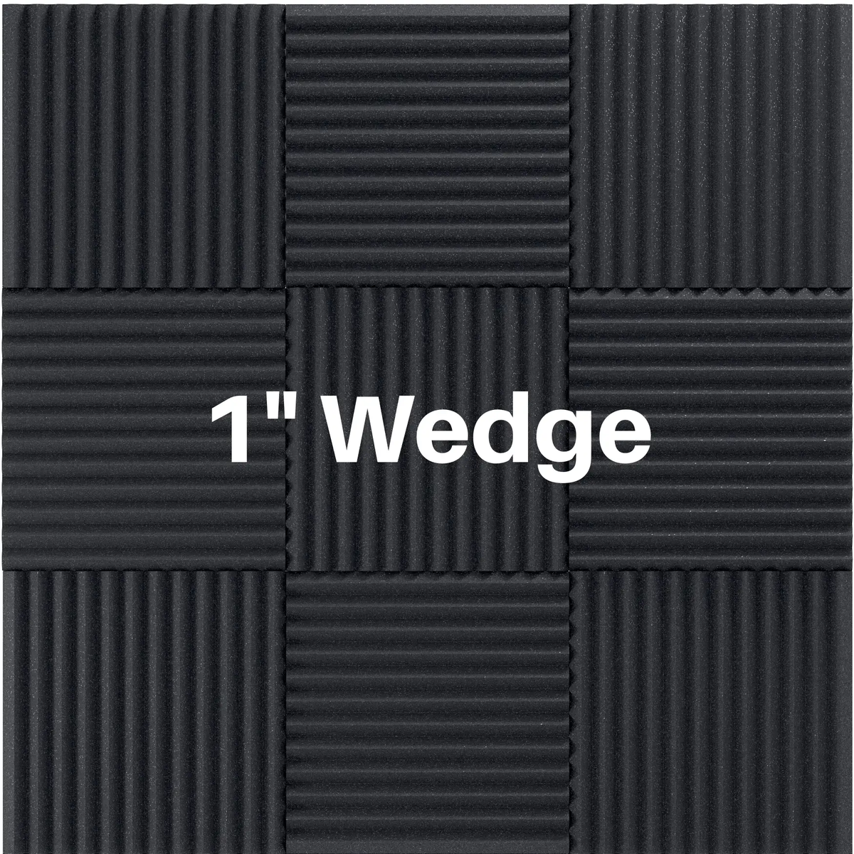 1 Inch Acoustic Foam Wedge Style Panels - 13 Color Options by SoundAssured