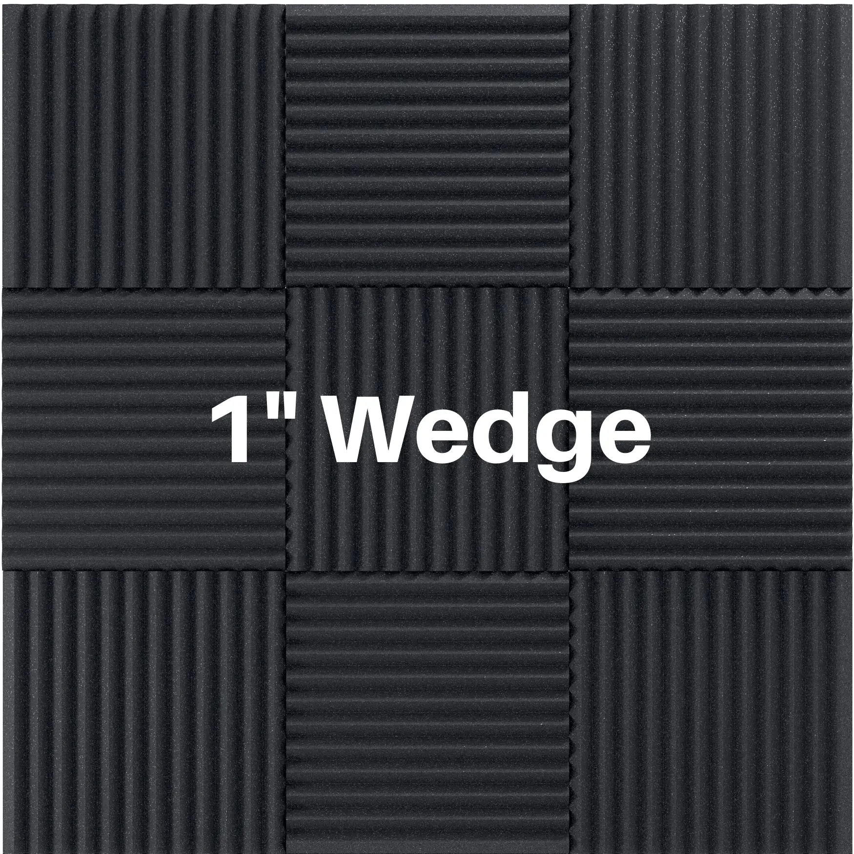 1 Inch Acoustic Foam Wedge Style Panels - 13 Color Options by SoundAssured