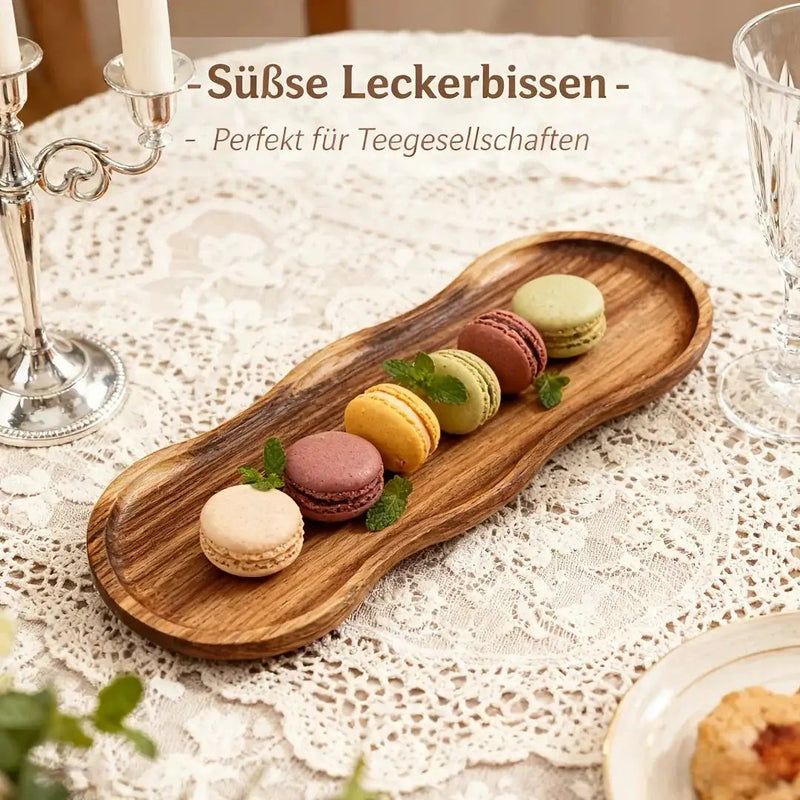 1pc Creative Oval Wooden Tray, Dessert Plate - Perfect Blend of Home Decor and Practicality, Easy to Clean, Multi-Purpose for Fruits, Cakes, Snacks, Desserts, and Cheese. Ideal for Family Gatherings, Afternoon Tea, Restaurant by House Of Avana