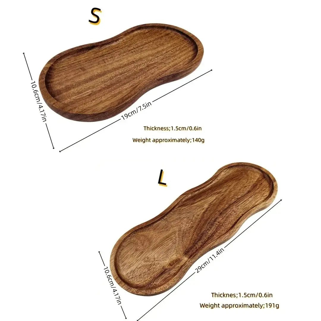 1pc Creative Oval Wooden Tray, Dessert Plate - Perfect Blend of Home Decor and Practicality, Easy to Clean, Multi-Purpose for Fruits, Cakes, Snacks, Desserts, and Cheese. Ideal for Family Gatherings, Afternoon Tea, Restaurant by House Of Avana