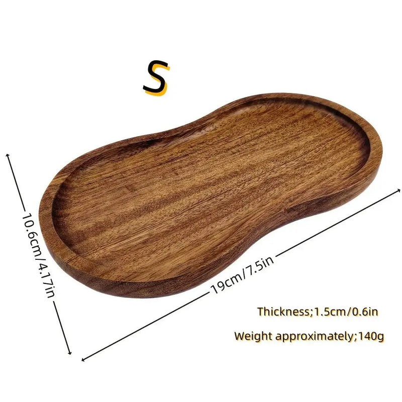 1pc Creative Oval Wooden Tray, Dessert Plate - Perfect Blend of Home Decor and Practicality, Easy to Clean, Multi-Purpose for Fruits, Cakes, Snacks, Desserts, and Cheese. Ideal for Family Gatherings, Afternoon Tea, Restaurant by House Of Avana