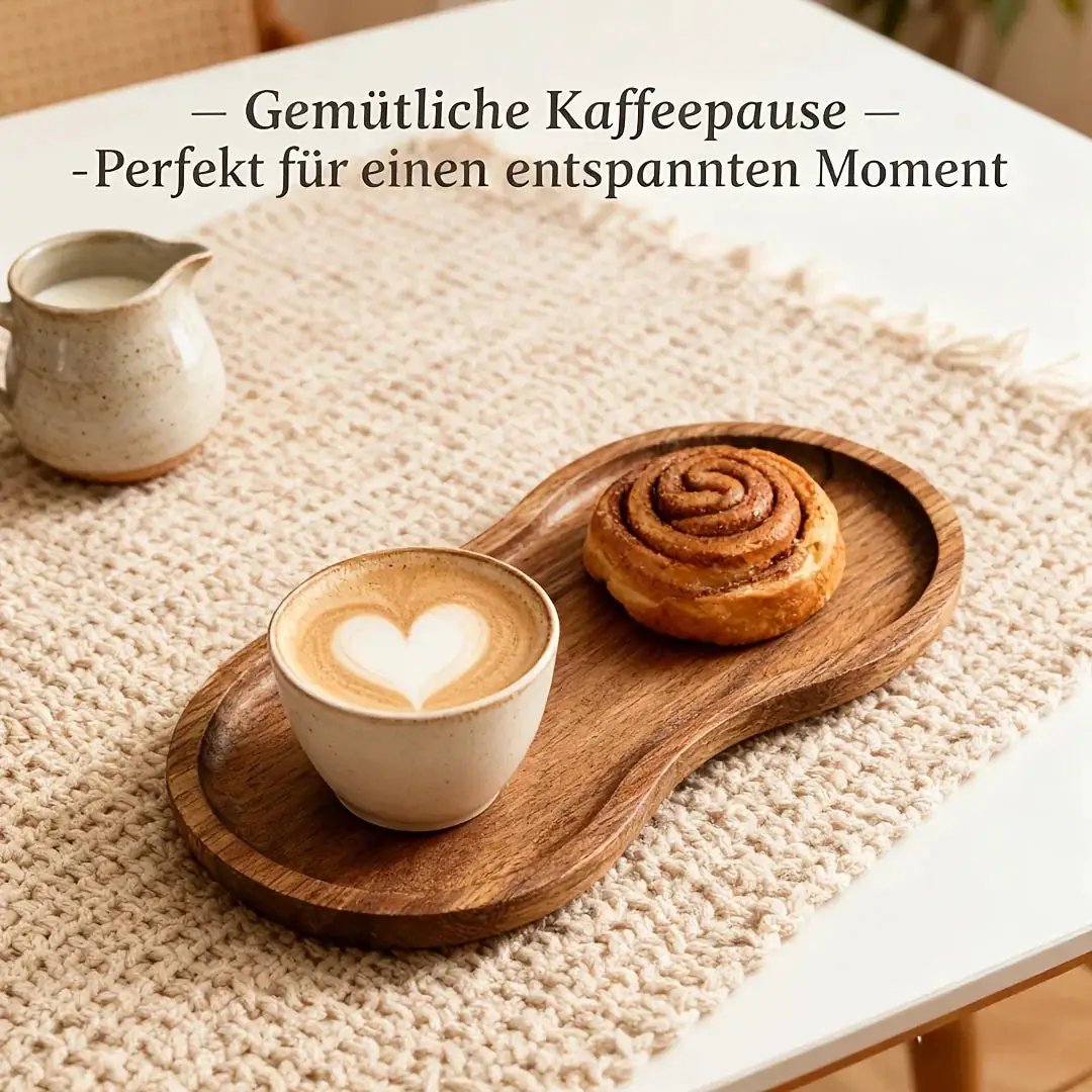 1pc Creative Oval Wooden Tray, Dessert Plate - Perfect Blend of Home Decor and Practicality, Easy to Clean, Multi-Purpose for Fruits, Cakes, Snacks, Desserts, and Cheese. Ideal for Family Gatherings, Afternoon Tea, Restaurant by House Of Avana