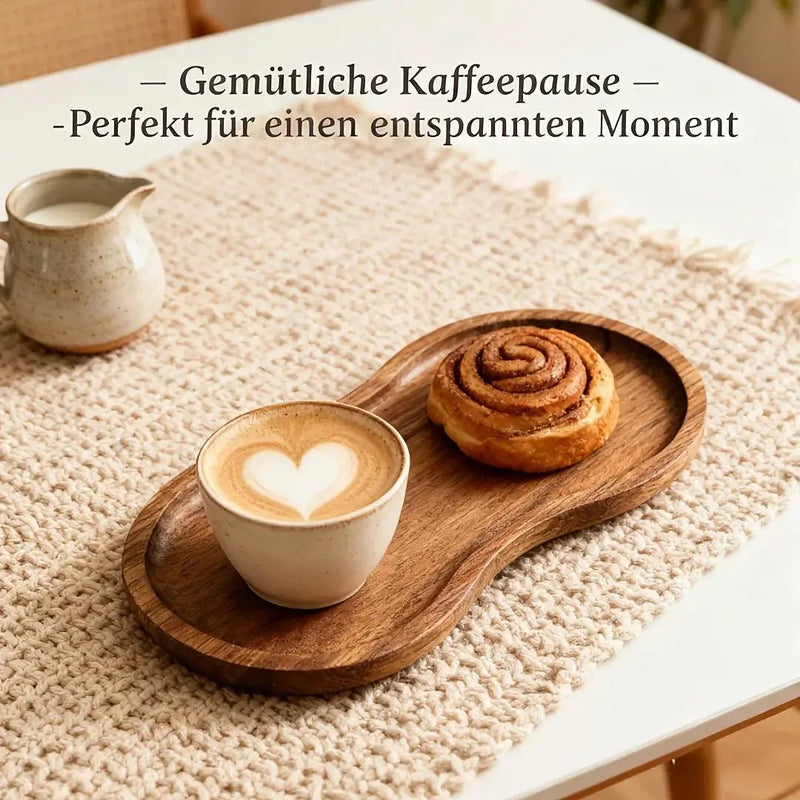 1pc Creative Oval Wooden Tray, Dessert Plate - Perfect Blend of Home Decor and Practicality, Easy to Clean, Multi-Purpose for Fruits, Cakes, Snacks, Desserts, and Cheese. Ideal for Family Gatherings, Afternoon Tea, Restaurant by House Of Avana