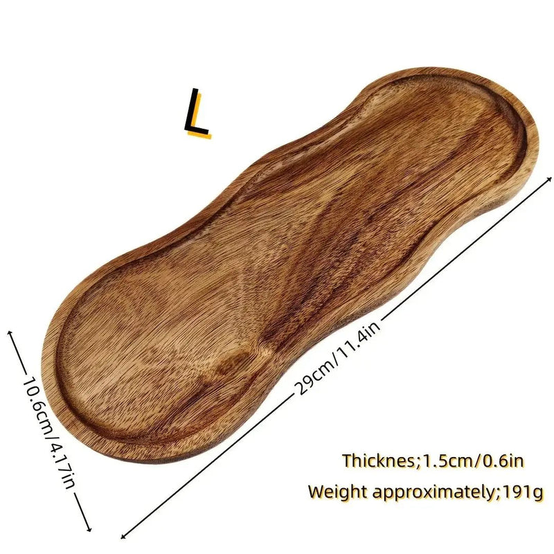 1pc Creative Oval Wooden Tray, Dessert Plate - Perfect Blend of Home Decor and Practicality, Easy to Clean, Multi-Purpose for Fruits, Cakes, Snacks, Desserts, and Cheese. Ideal for Family Gatherings, Afternoon Tea, Restaurant by House Of Avana
