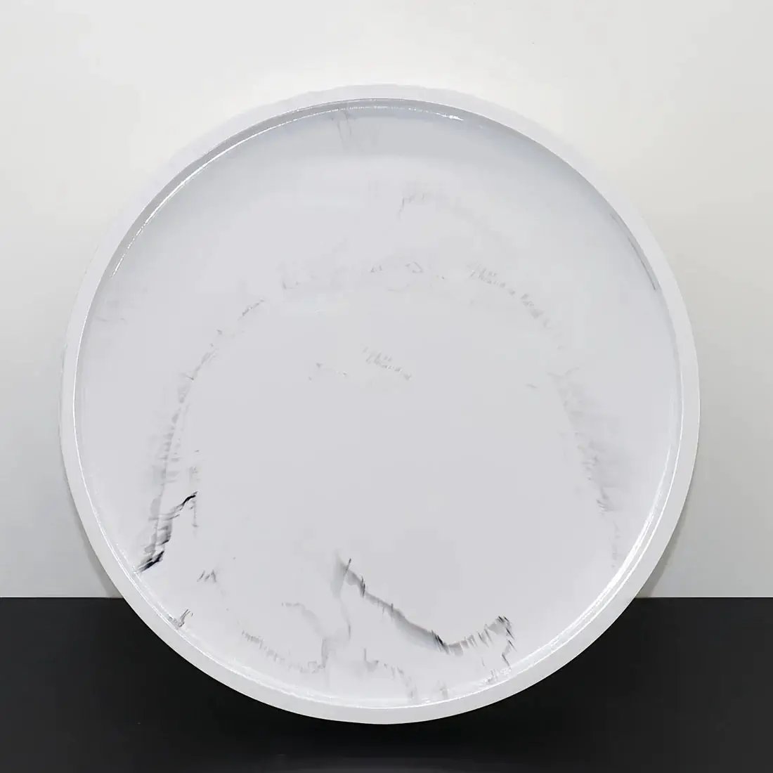 1pc Elegant Black Circular Resin Tray - 27.43cm Hand-Polished, Multi-Purpose Vanity Organizer for Bathroom, Kitchen & Bedroom Decor - Ideal for Jewelry, Keys & Accessories Storage by House Of Avana