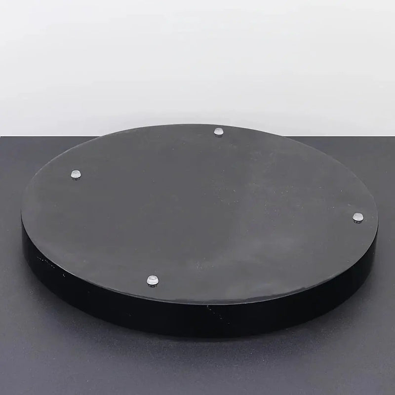 1pc Elegant Black Circular Resin Tray - 27.43cm Hand-Polished, Multi-Purpose Vanity Organizer for Bathroom, Kitchen & Bedroom Decor - Ideal for Jewelry, Keys & Accessories Storage by House Of Avana