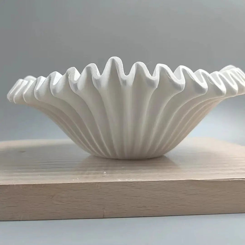 1pc Elegant European-Style Marble-Resin Tabletop Storage Basket, Modern Wave Design, Multi-Functional Decorative Bowl for Keys, Jewelry, Office Supplies, Shelf Organizer - Classic Round Shape, Ideal for Wedding & Holiday Deco by House Of Avana