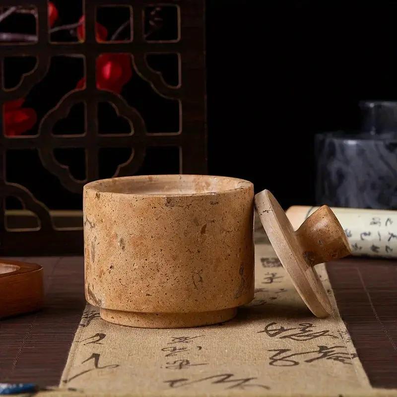 1pc Elegant Marble Salt and Pepper Shaker with Lid - Premium Spice Storage Jar, Kitchen Organizer, Refined High-End Decor for Seasoning Essentials by House Of Avana