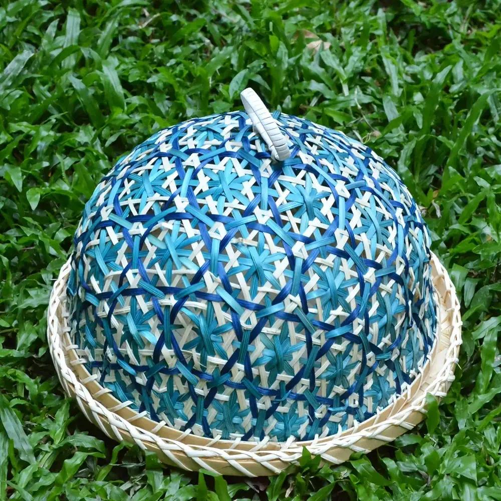 1pc Handmade Bamboo Dining Cover, Hollow Woven Storage Basket, Household Kitchen Table Cover, Multi-Layer Bamboo Storage Basket, Tray, Bamboo Products, Practical Holiday Gift, Home Decoration by House Of Avana