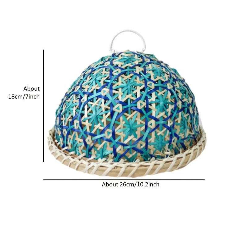 1pc Handmade Bamboo Dining Cover, Hollow Woven Storage Basket, Household Kitchen Table Cover, Multi-Layer Bamboo Storage Basket, Tray, Bamboo Products, Practical Holiday Gift, Home Decoration by House Of Avana