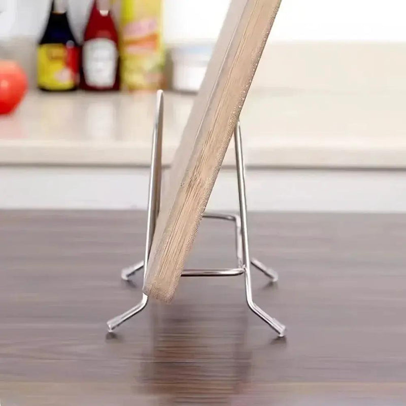 1pc Multi-Functional Chopping Board & Utensil Holder | Reinforced Design with Circular Cutouts for Knives, Lids - Space-Saving Storage Solution for Modern Kitchens, Kitchen Storage Rack by House Of Avana
