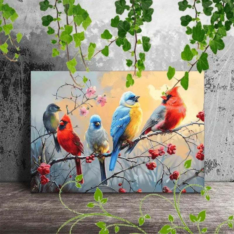 Canvas Painting - Colorful Wooden by House Of Avana