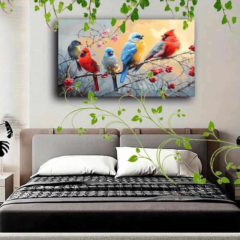 Canvas Painting - Colorful Wooden by House Of Avana