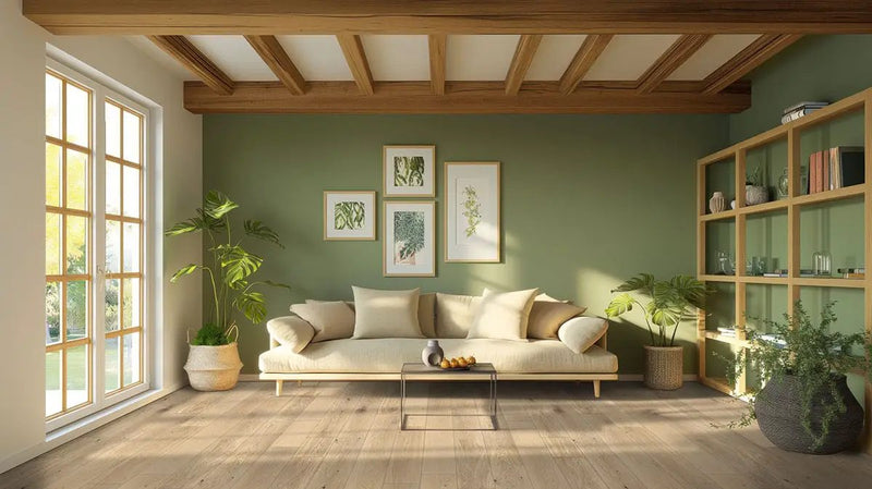 Ladson Tualatin Blonde Matte Wood Look Planks 7.5x75 in a finished room