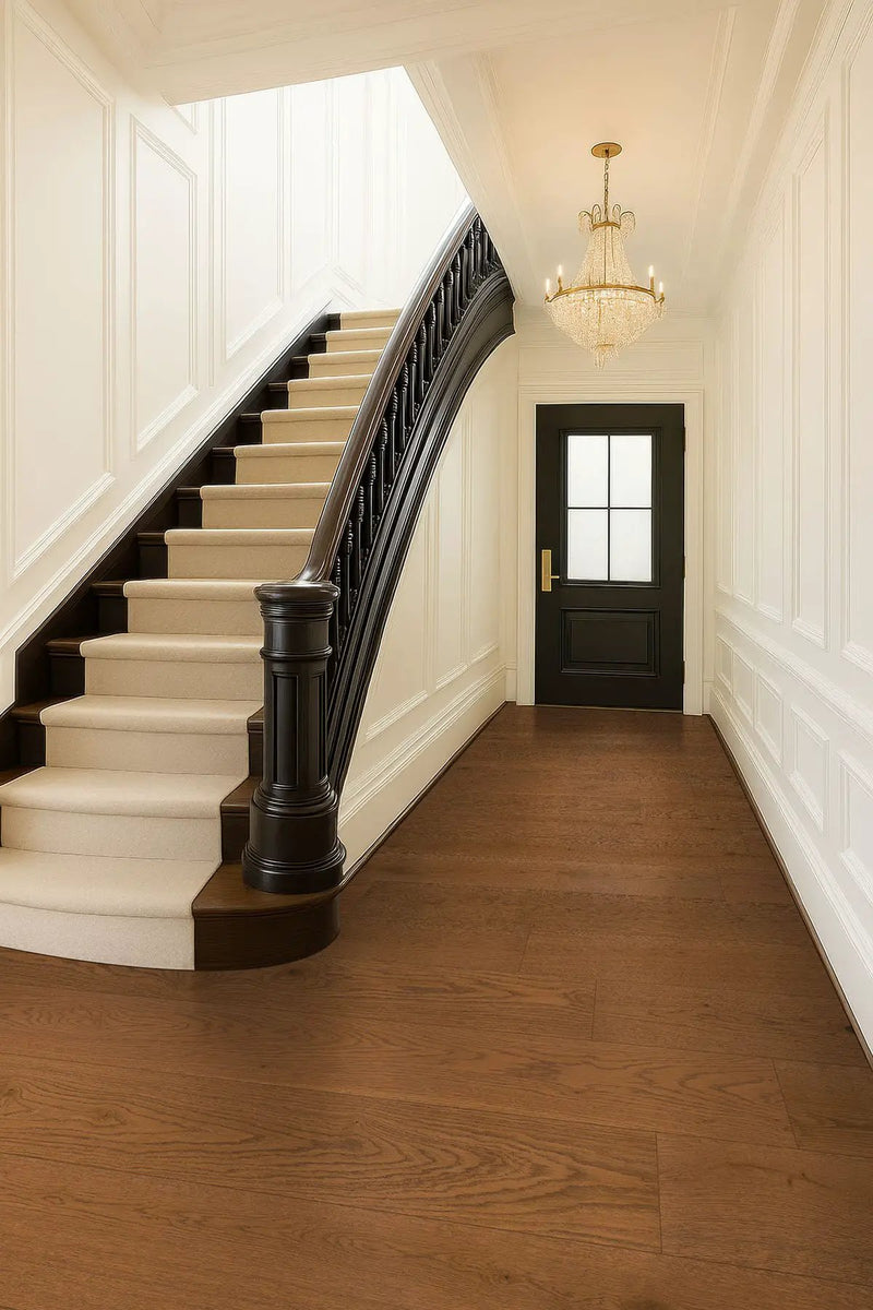 Ladson Scarborough Buff Brushed Wood Look Moldings 1.85x0.75 in a finished room