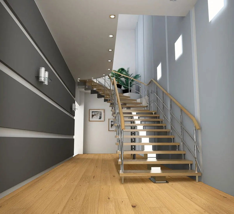 Ladson Northcutt Matte Wood Look Planks 7.5x75 in a finished room