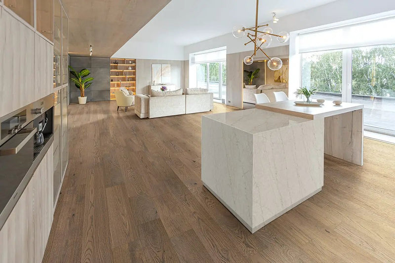 Ladson Wayland Brushed Wood Look Moldings 1.85x0.75 in a finished room