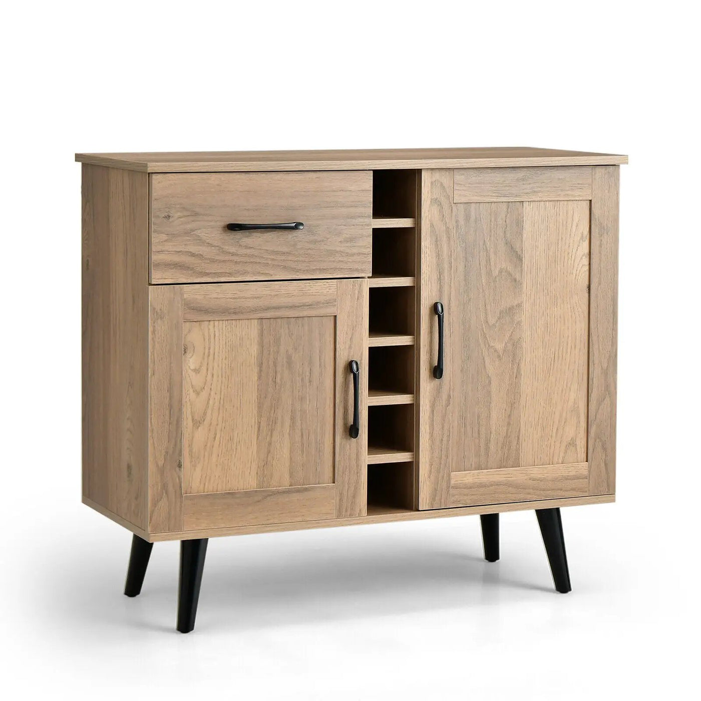 Modern Wine Bar Buffet Cabinet with 6-Bottle Wine Rack by DirectDeals