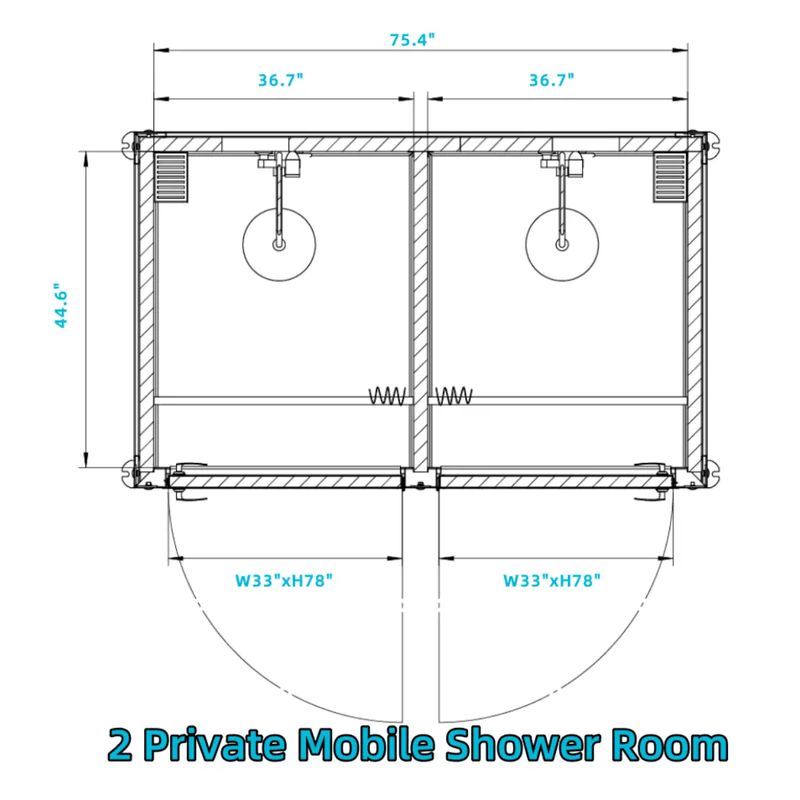 2 Private Mobile Shower Room by Chery Industrial