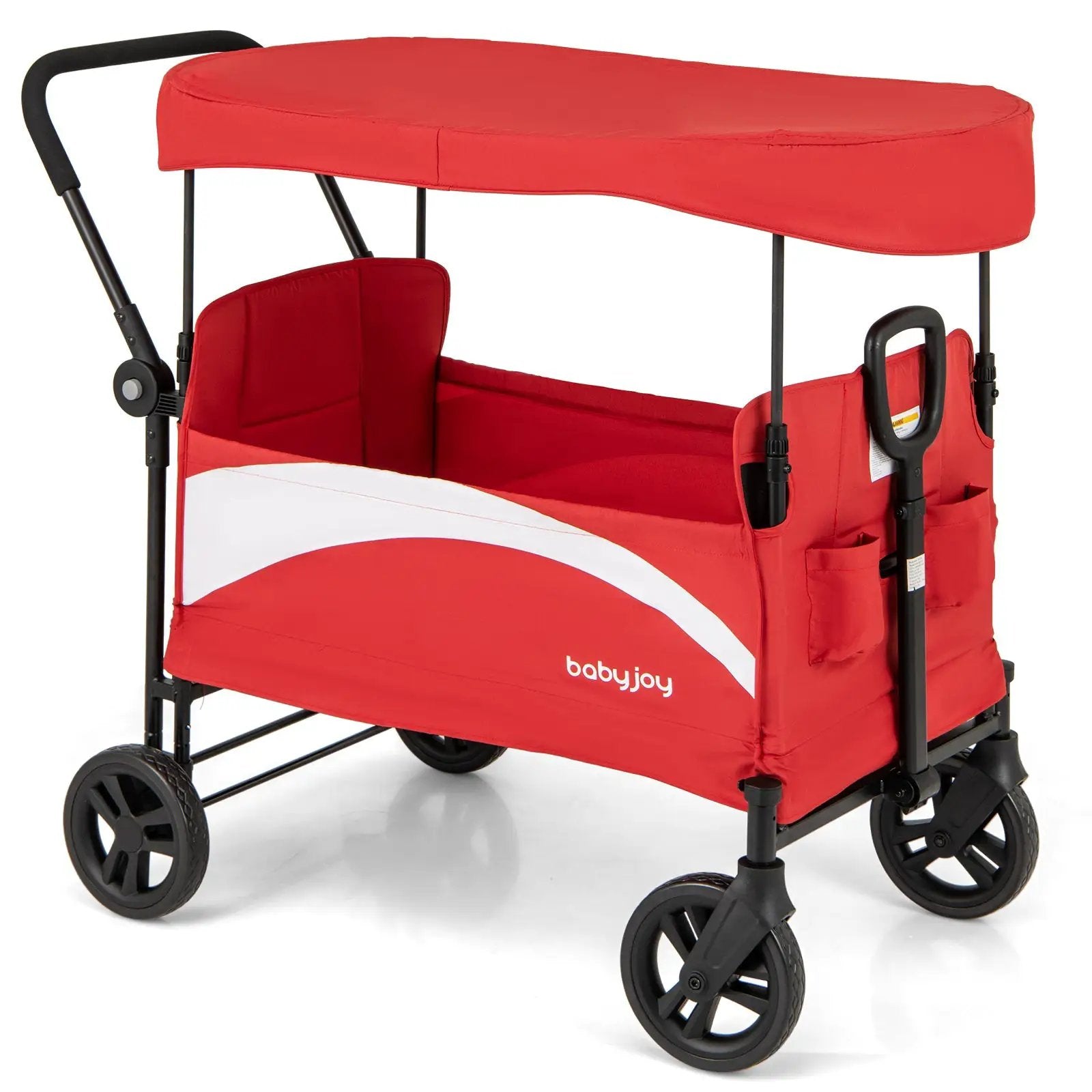 2-Seat Stroller Wagon with Adjustable Canopy and Handles by DirectDeals