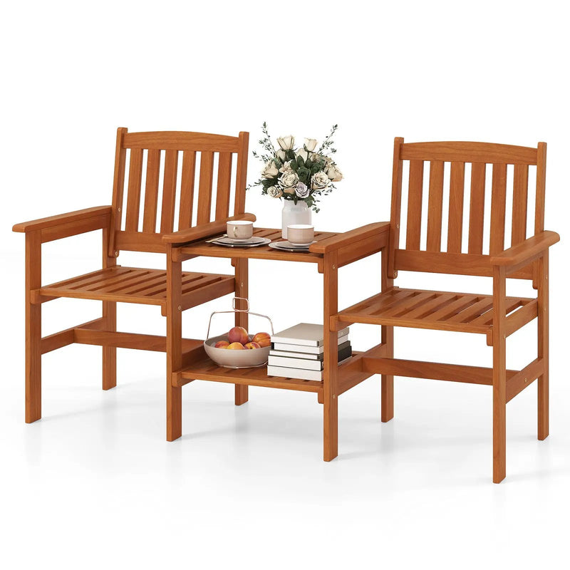 2-Seater Outdoor Patio Furniture Set with 1.57 Inch Umbrella Hole by DirectDeals