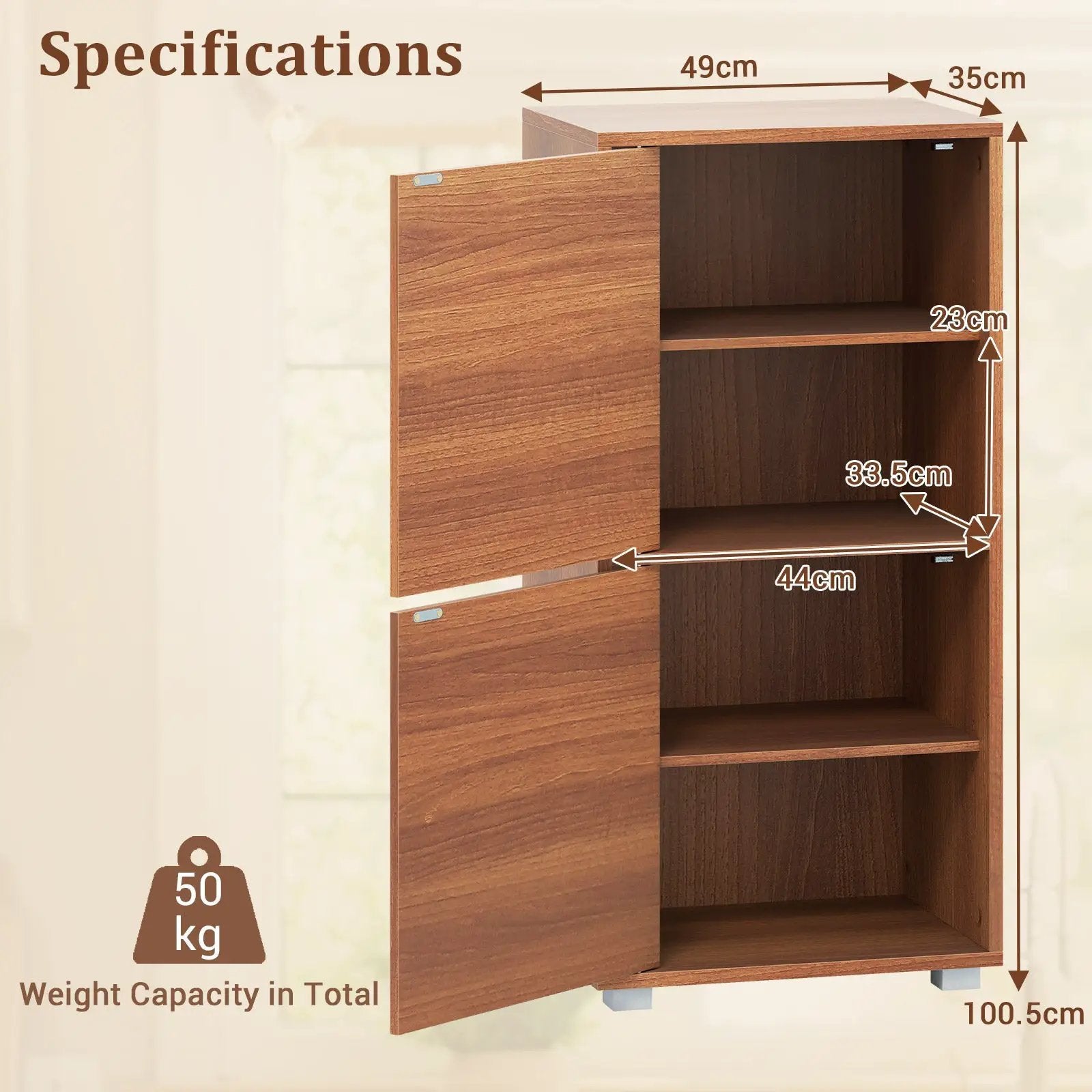 2-Tier Modern Style Nightstand with Drawer and Open Shelf-Walnut by DirectDeals