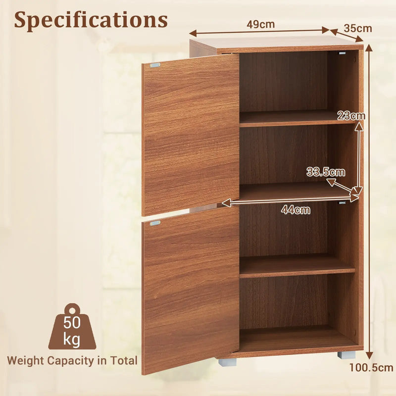 2-Tier Modern Style Nightstand with Drawer and Open Shelf-Walnut by DirectDeals