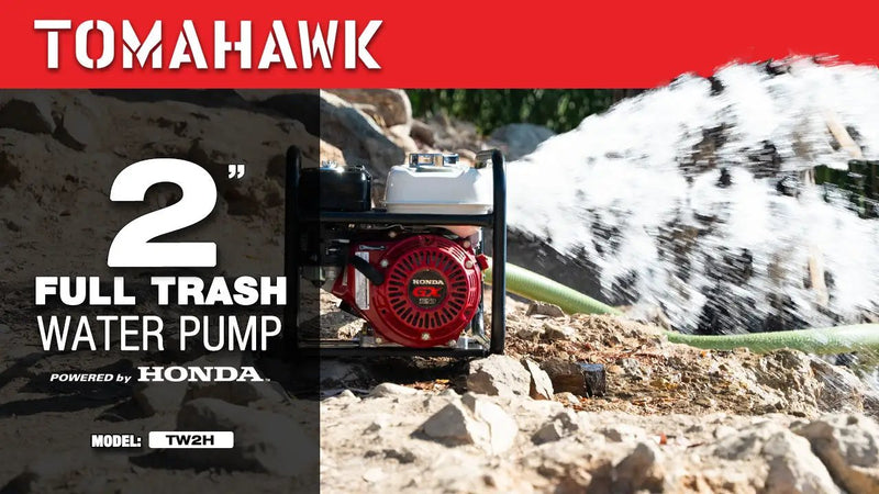 2 Inch Trash Water Pump 164 GPM 3.5HP GX120 powered by Honda Portable Utility by Tomahawk Power