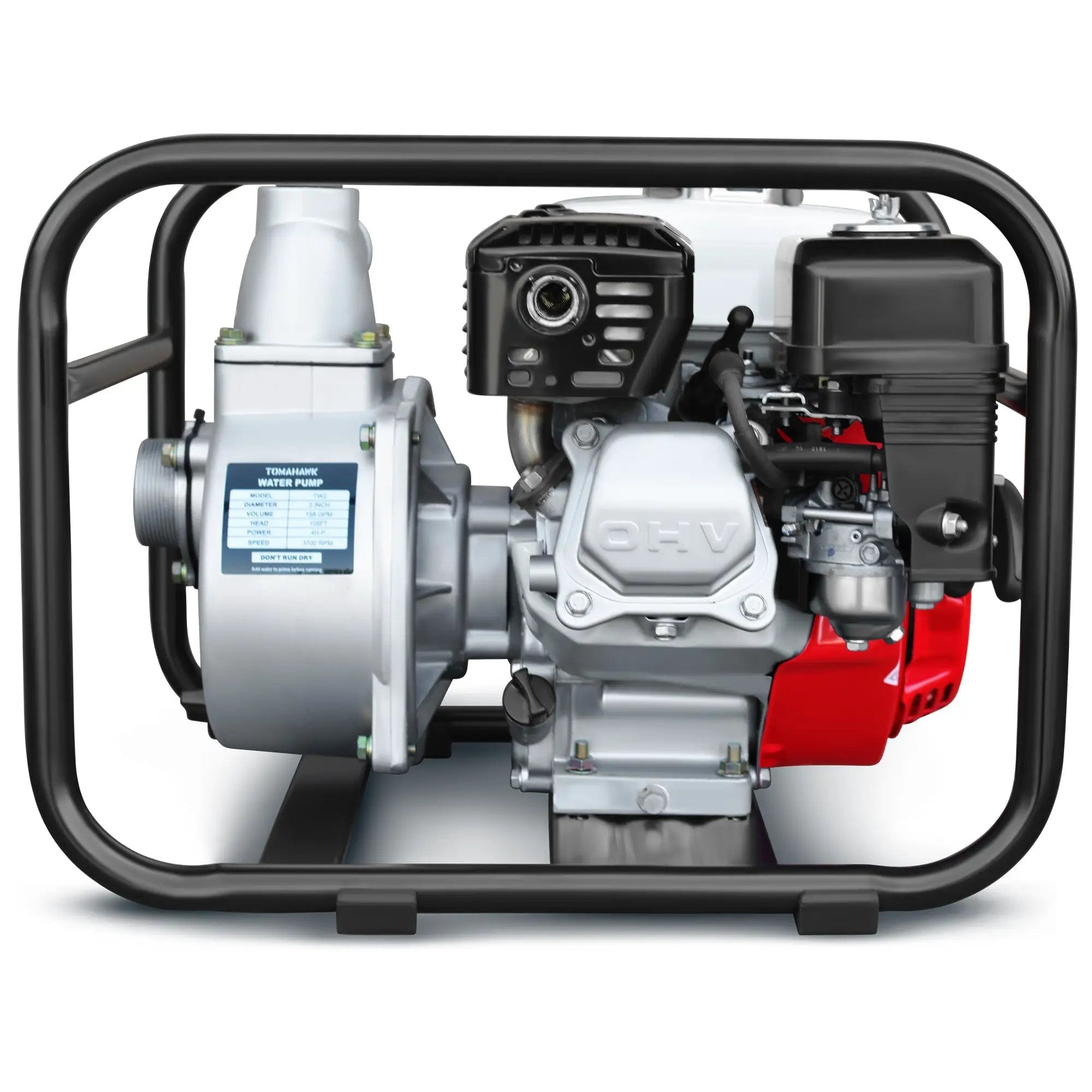 2 Inch Trash Water Pump 164 GPM 3.5HP GX120 powered by Honda Portable Utility by Tomahawk Power