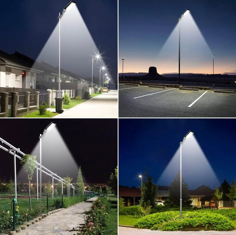 2 Pack 4600W Solar Street Lights Outdoor 190000 Lumens Dusk to Dawn With Remote and Motion Sensor by Outdoor Solar Outlet
