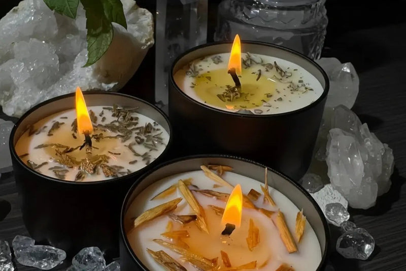 2 Pack Handmade Sage & Holy Wood Soy Wax Candles. by House Of Avana