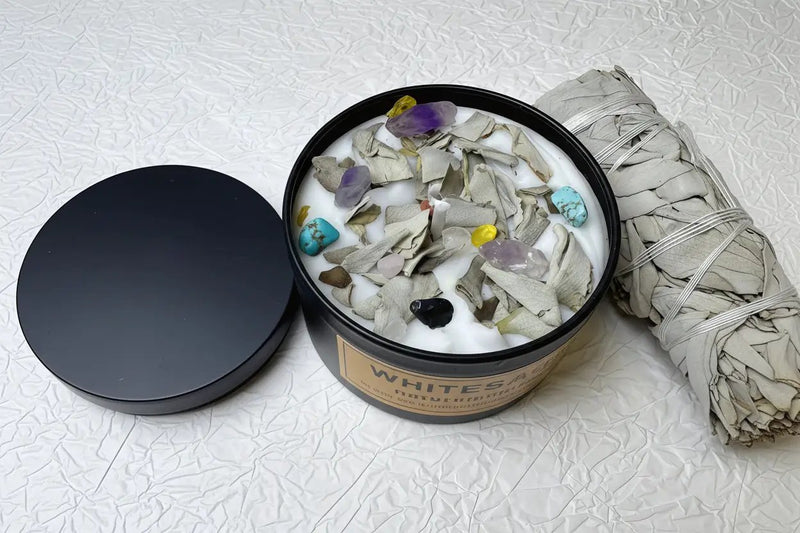 2 Pack Handmade Sage & Holy Wood Soy Wax Candles. by House Of Avana