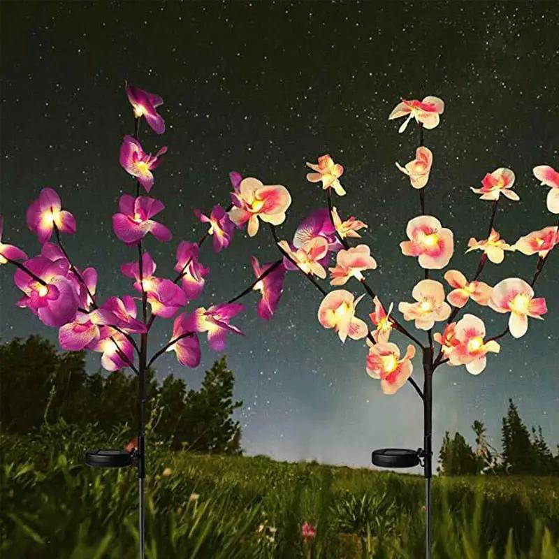 2 Pack Solar Orchid Flower Lights -40 Flowers by Outdoor Solar Outlet