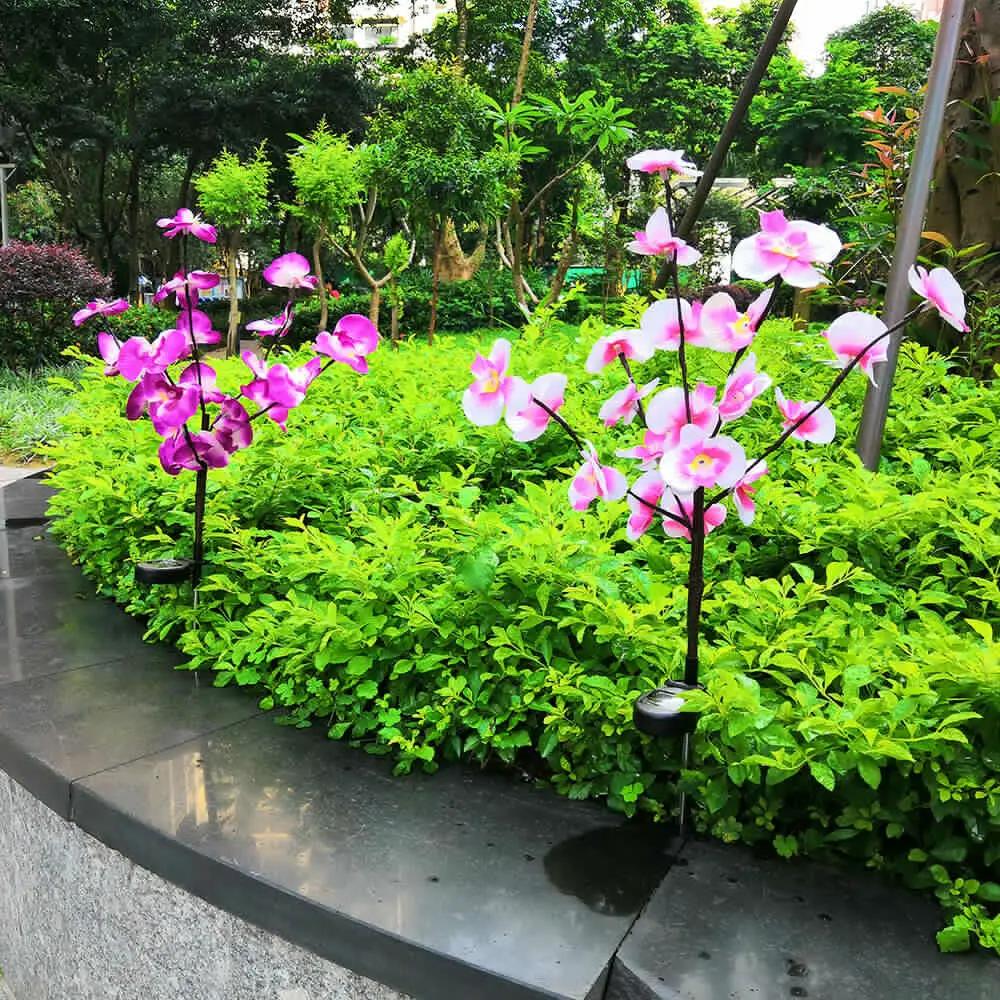 2 Pack Solar Orchid Flower Lights -40 Flowers by Outdoor Solar Outlet