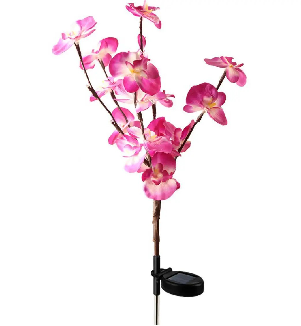 2 Pack Solar Orchid Flower Lights -40 Flowers by Outdoor Solar Outlet