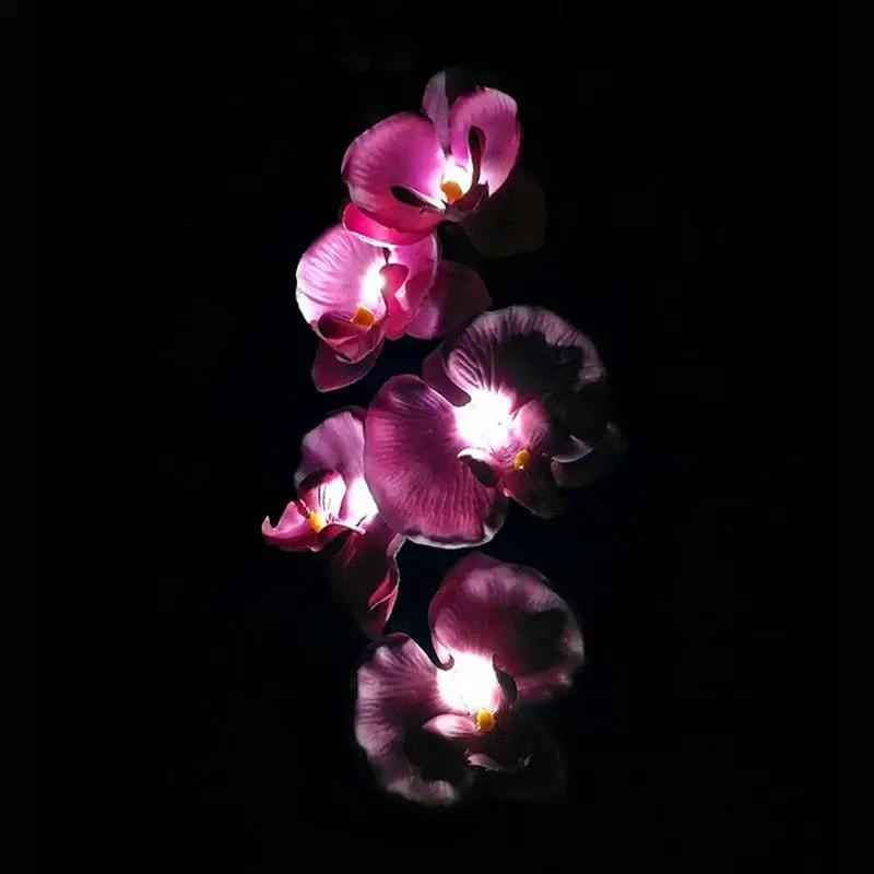 2 Pack Solar Orchid Flower Lights -40 Flowers by Outdoor Solar Outlet